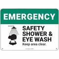 Pig PIG Safety Shower & Eye Wash Sign 14" x 10" Plastic 14" L x 10" H SGN2019-10X14-PLS